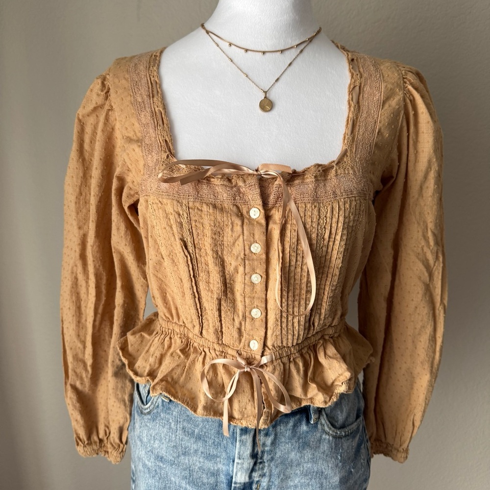 Women's Tan Blouse (American Eagle)